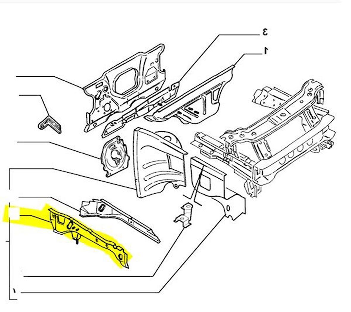 Fiat Palio Ön Şase Kolu Sağ [Orjinal] (46767193)